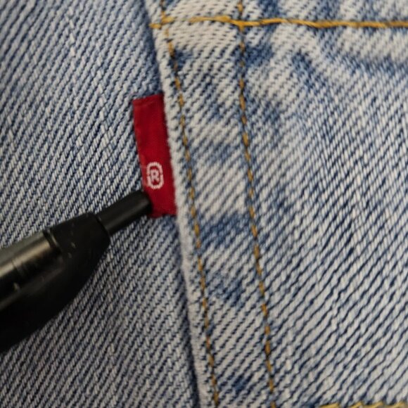 Levi's Straight Fit Men's Rare Registered Blank Red Tag 505 Denim Jeans 35x30 - Picture 6 of 15